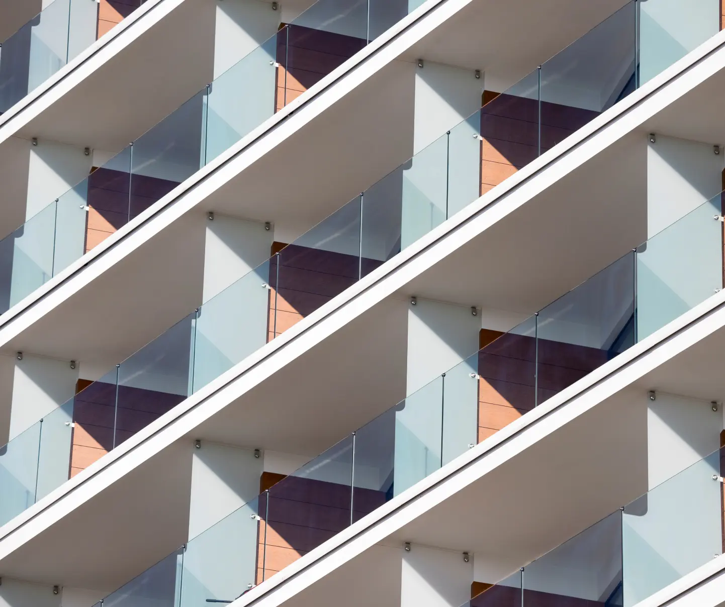 Side profile of an office building.