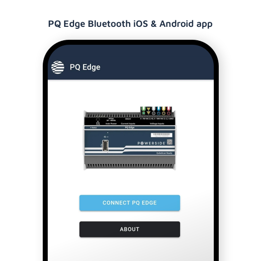 PQ Edge Power Monitor app (connect screen)